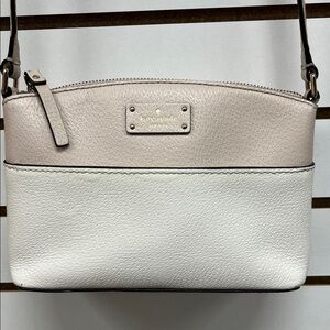 Kate Spade Beige and White Crossbody Bag